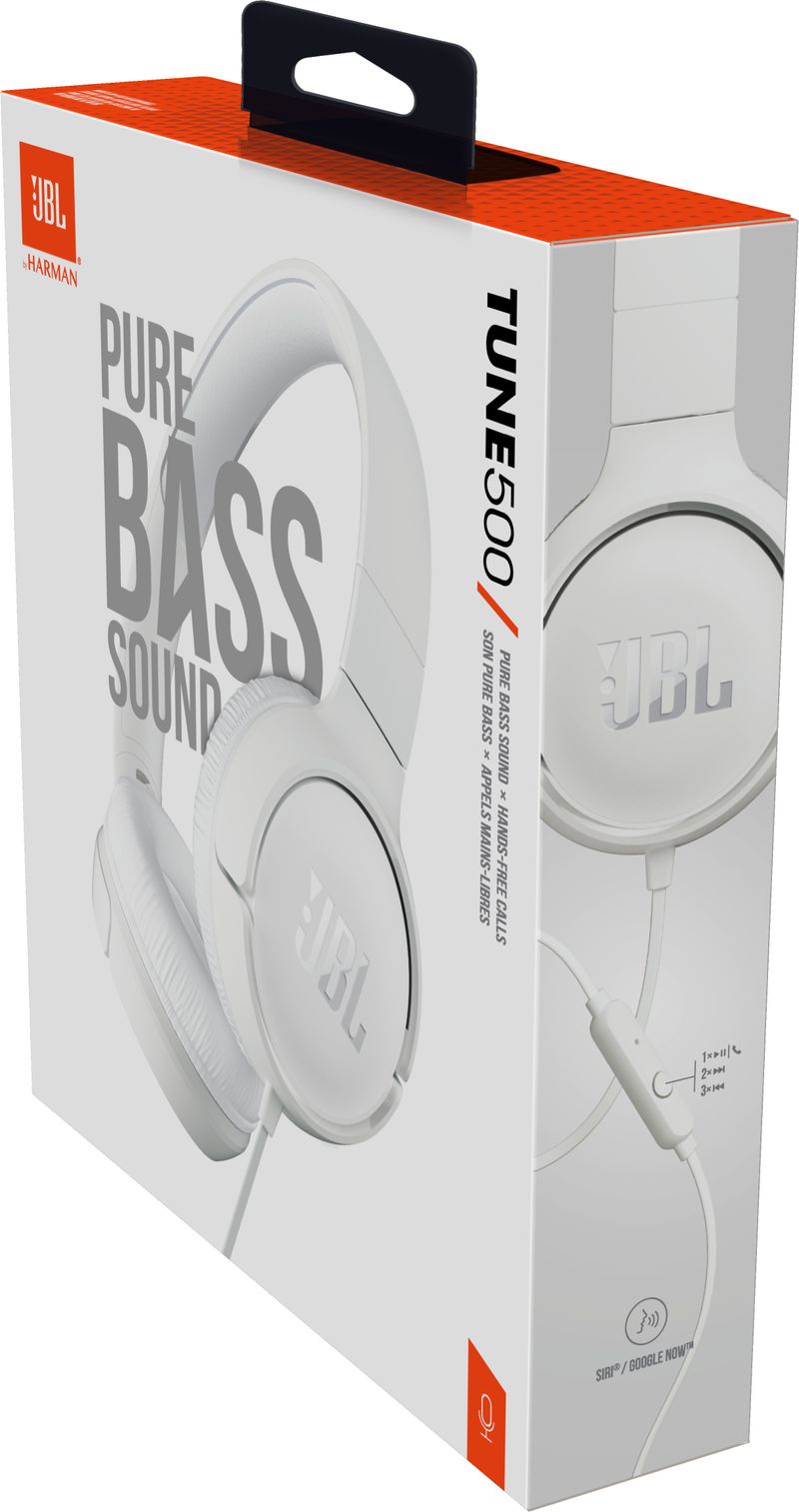 JBL-Tune-500-Cuffie-Cablato-A-Padiglione-MUSICA-Bianco