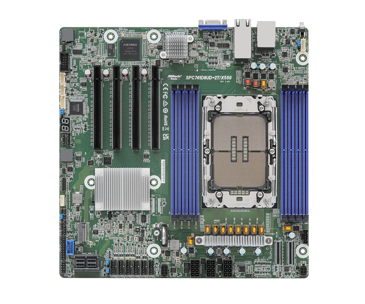 Asrock SPC741D8UD-2T/X550 scheda madre Intel C741 LGA 4677 (Socket E) micro ATX