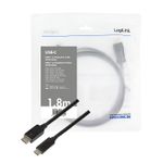 LogiLink-USB-C---Cavo-di-collegamento-DisplayPort-18-m-spina-USB-C-3.1-nera---Spina-DisplayPort-1.2-risoluzione---1-pezz