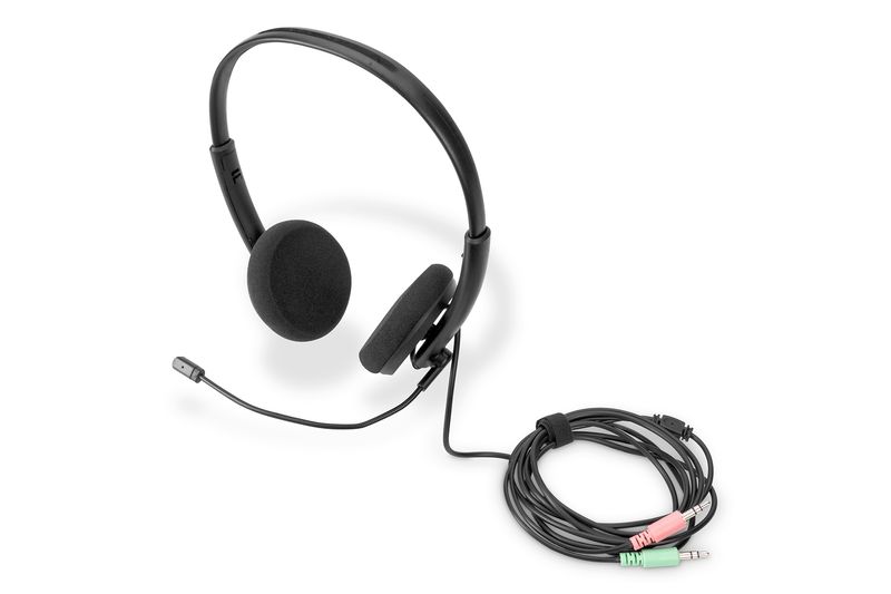 Digitus-Cuffie-per-ufficio-On-Ear-con-riduzione-del-rumore-stereo-35-mm