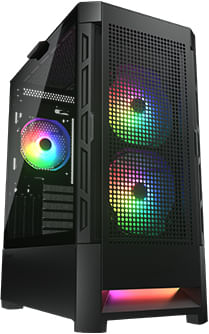 Cougar Cabinet atx midi Tower Cougar Duoface rgb nero 230x491x386mm 73slot 2x3,5' 3x2,5' Vetro 2xusb3.0 3xfanrgb