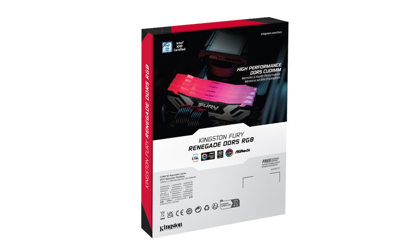 Kingston-Technology-FURY-48GB-8400MT-s-DDR5-CL40-CUDIMM--Kit-da-2--Renegade-RGB-Silver-XMP
