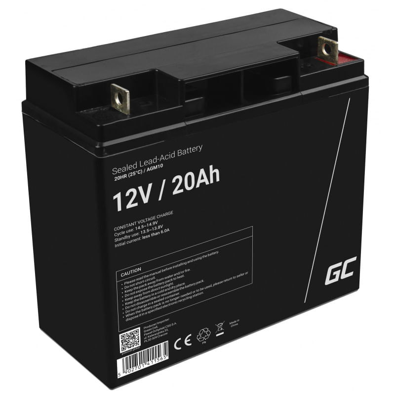Green Cell AGM10 batteria ricaricabile industriale Acido piombo (VRLA) 20000 mAh 12 V