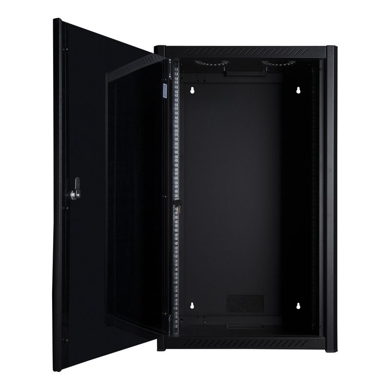 LOGON-RWP20U45BL-rack-20U-Da-parete-Nero--19--20U-Rack-Wall-Mount-Pro---600-x-450-x-1000mm---Black---Warranty-60M-