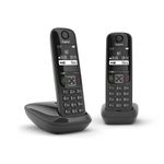 Gigaset-AS690-DUO-Telefono-analogico-DECT-Identificatore-di-chiamata-Nero