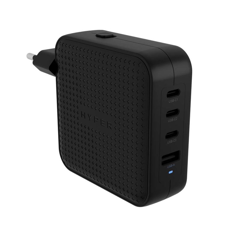Caricabatterie-da-viaggio-Hyper-HyperJuice-USB-C-GaN-da-100-W--3C1A----Nero