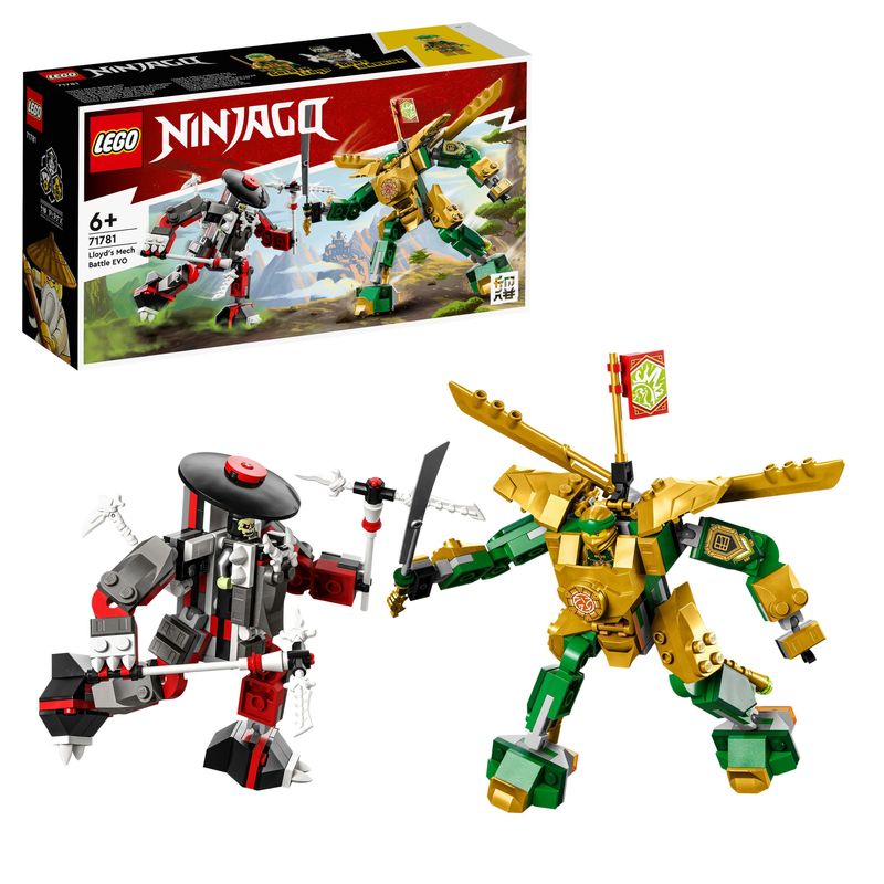 LEGO-71781-Ninjago-Mech-Da-Battaglia-Di-Lloyd-Evolution-Set-Con-2-Action-Figure-E-Potenziamenti-Giochi-Per-Bambini-Dai-6-Anni-In-Su-Con-Minifigure-Multicolore