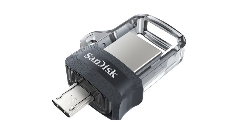 SanDisk-Ultra-Dual-m3.0-unita--flash-USB-64-GB-USB-Type-A---Micro-USB-3.2-Gen-1--3.1-Gen-1--Nero-Argento-Trasparente