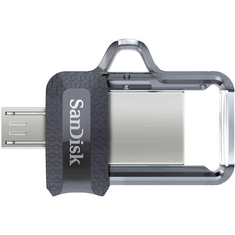 SanDisk-Ultra-Dual-m3.0-unita--flash-USB-64-GB-USB-Type-A---Micro-USB-3.2-Gen-1--3.1-Gen-1--Nero-Argento-Trasparente