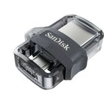 SanDisk-Ultra-Dual-m3.0-unita--flash-USB-64-GB-USB-Type-A---Micro-USB-3.2-Gen-1--3.1-Gen-1--Nero-Argento-Trasparente