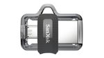 SanDisk-Ultra-Dual-m3.0-unita--flash-USB-64-GB-USB-Type-A---Micro-USB-3.2-Gen-1--3.1-Gen-1--Nero-Argento-Trasparente