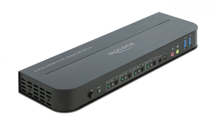 Delock Anschlsse Eingang 4 x HDMI-A Buchse 4 x USB 3.0 Typ-B Buchse 8 x 35 mm 3 Pin Klinkenbuchse (Audio
