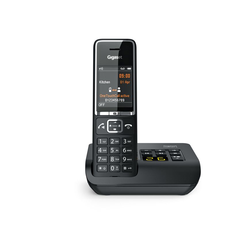 Gigaset-COMFORT-550A-Telefono-analogico-DECT-Identificatore-di-chiamata-Nero