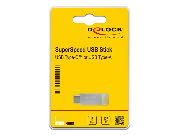 Delock-Doppia-memory-stick-USB-3.2-da-128-GB--USB-C-e-USB-A-