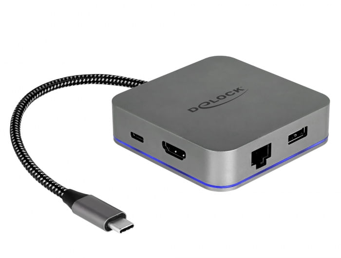 Delock Docking station USB-C per dispositivi mobili 4K - HDMI/Hub/LAN/PD3.0