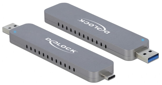Delock Anschlsse extern 1 x SuperSpeed USB 10 Gbps (USB 3.2 Gen 2) USB Type-C Stecker 1 x SuperSpeed USB 10 Gbps (USB 3