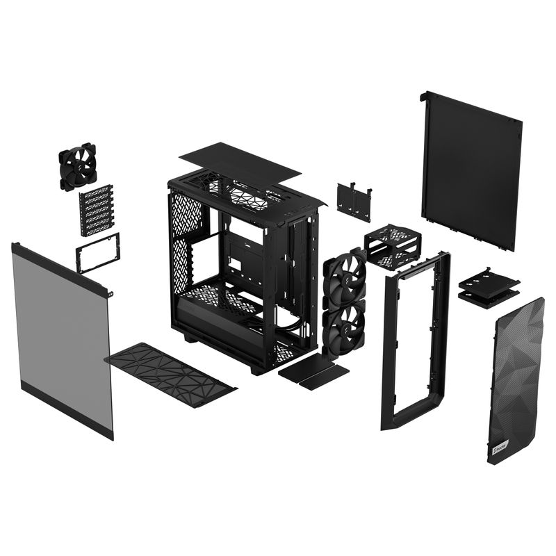 Fractal-Meshify-2-Compact-Lite-TG-Light-Tint-Black--MIDI-Tower-Gehuse-con-un-finestrino-laterale-leggermente-impostato-