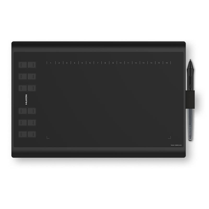 HUION H1060P tavoletta grafica Nero 5080 lpi (linee per pollice) 250 x 160 mm USB
