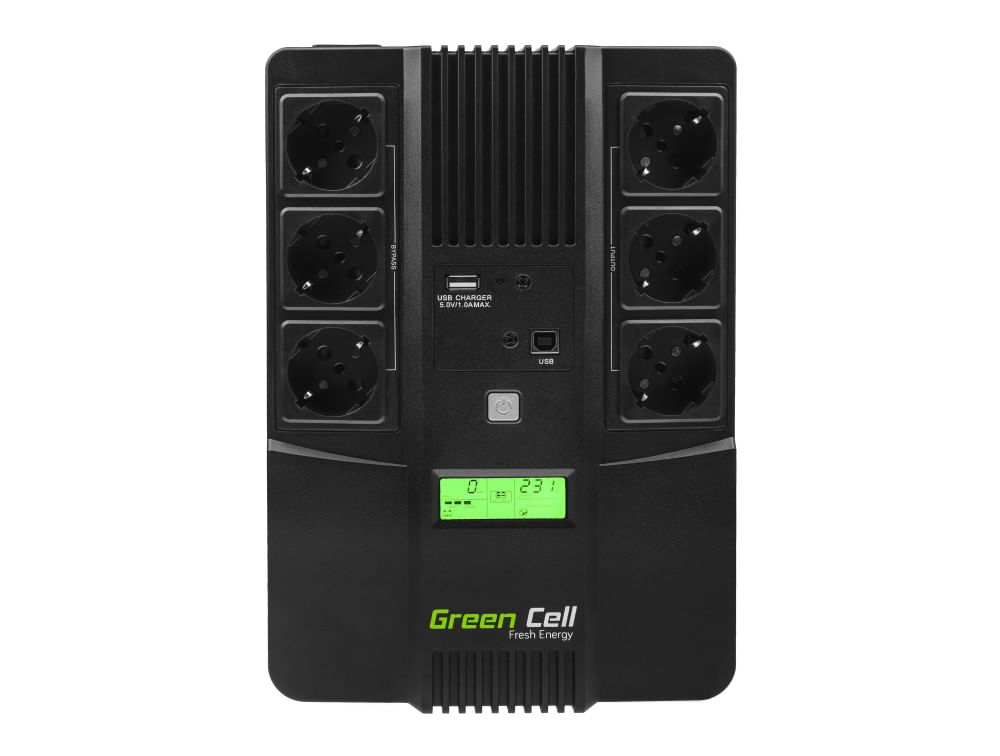Green Cell AiO 800VA LCD gruppo di continuità (UPS) A linea interattiva 0,8 kVA 480 W 6 presa(e) AC