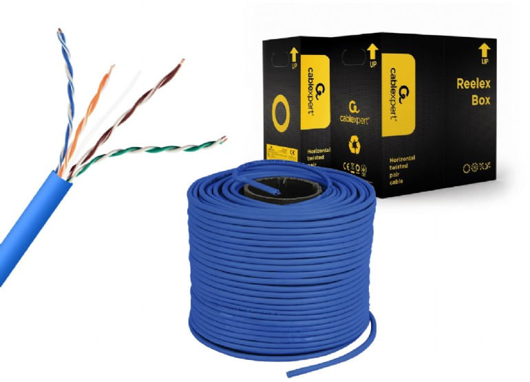 Cavo-LAN-CableXpert-CAT5e-UTP--CCA--1000-piedi-blu---UPC-5004E-SOL-B