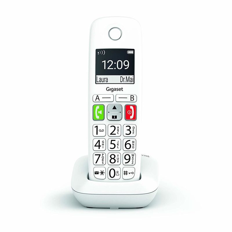 Gigaset-E290-Telefono-analogico-DECT-Bianco-Identificatore-di-chiamata