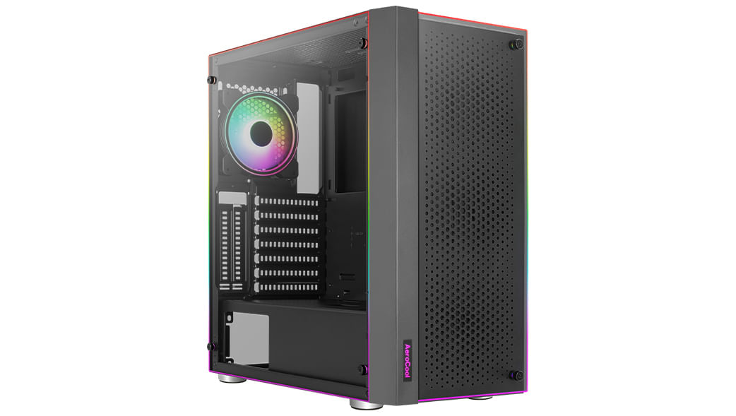 Aerocool Skribble ARGB Mid Tower Case - Black