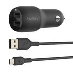 Belkin CCE002BT1MBK Caricabatterie per dispositivi mobili Universale Nero Accendisigari Auto