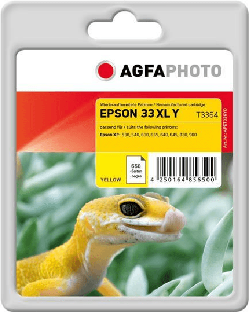 AgfaPhoto---XL---Giallo---compatibile---rigenerata---cartuccia-d-inchiostro--alternativa-a-Epson-33XL-Epson-T3364-Epson-