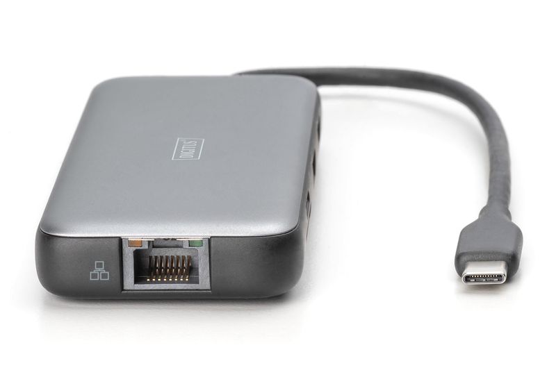 Digitus-Docking-station-USB-C-8-porte--USB-C-DOCKING-STATION-8-PORT---2HDMI-3USB-A-1RJ45-SD-MICROSD-