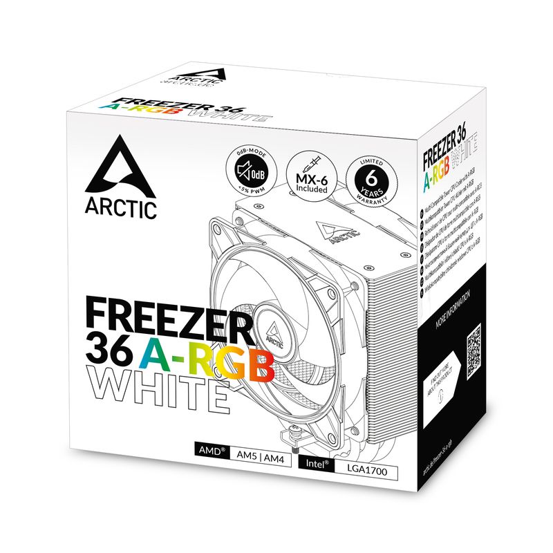 ARCTIC-Freezer-36-A-RGB--Bianco--Dissipatore-CPU-a-torre-multicompatibile-con-A-RGB