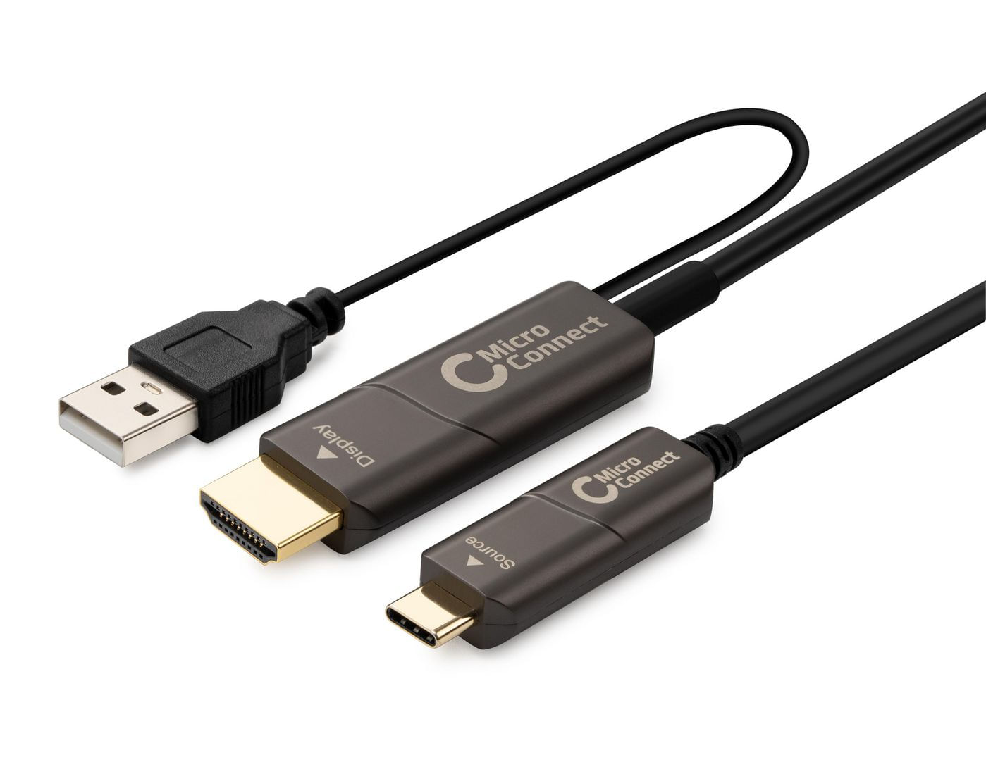 Microconnect USB3.1CHDMI15OP cavo e adattatore video 15 m USB tipo-C HDMI Nero