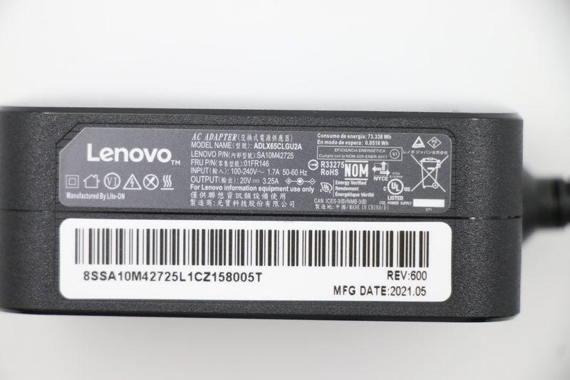 Lenovo-01FR146-adattatore-e-invertitore-Interno-65-W-Nero--Lenovo-ACADAPTER-ADLX65CLGU2A-20V3.25A-COO-