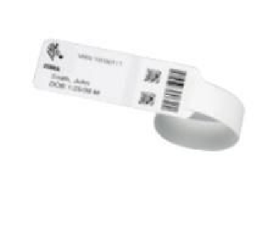 Zebra-10035439K-cinturino-da-polso-Bianco-Braccialetti-da-ospedale--Wristband-Polyester---1x7.9375in-25.4x201.6mm-DT---I