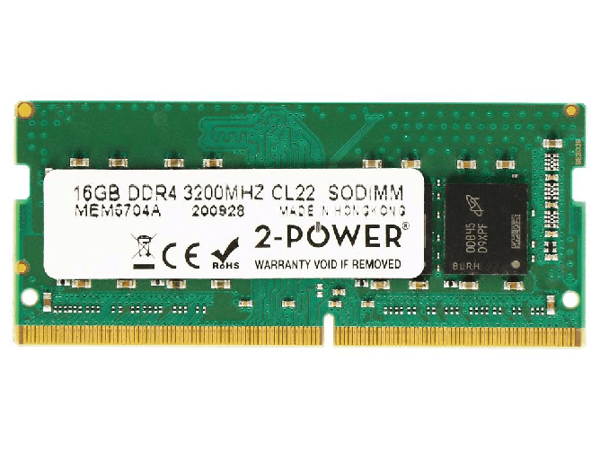 2Power 2-Power MEM5704A memoria 16 GB 1 x 16 GB DDR4 3200 MHz