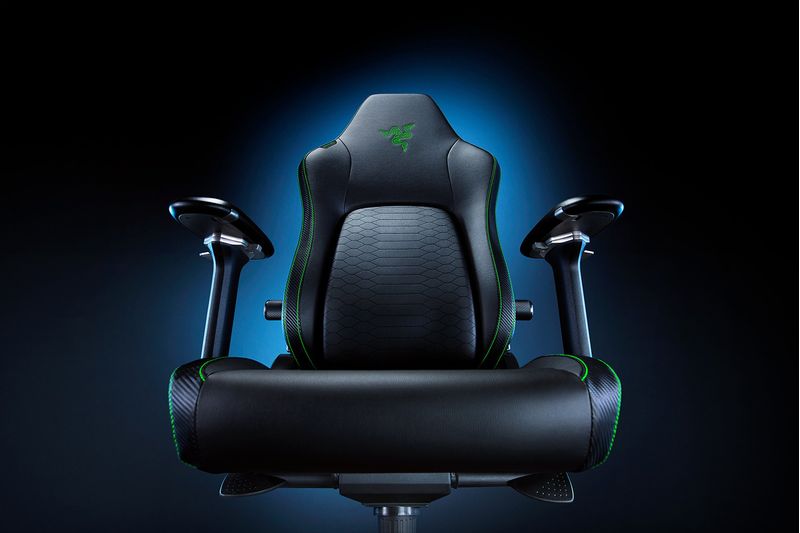 RAZER-FAUTEUIL-GAMING-ISKUR-V2-VERT.-CONFORTABLE---CUIR-SYNTHTIQUE--S-ADAPTE-A