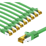 Wentronic  Cavo patch Goobay RJ45 CAT 6A S/FTP PiMF 500 MHz con 7 cavi grezzi 3 m verde set da 10 (69758)