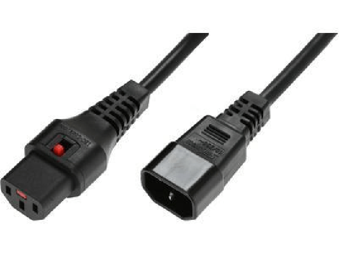 Microconnect-PC1071-cavo-di-alimentazione-Nero-5-m-Accoppiatore-C14-Accoppiatore-C13--Extension-cord-with-IEC-LOCK---C13