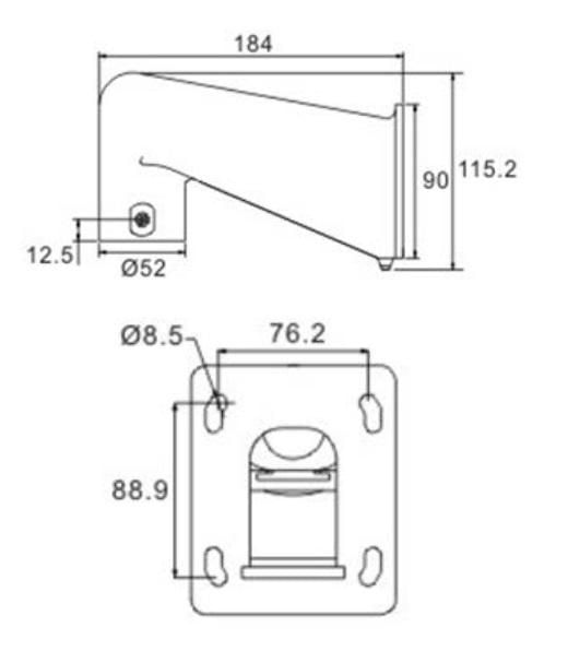 Ernitec-0070-10007-security-cameras-mounts---housings-Monte--Mini-Gooseneck-mount-White---Bayonet-w--anti-drop-wire---Fo