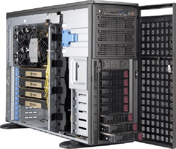 Supermicro SYS-540A-TR PC/Workstation Barebone Full-Tower Schwarz Intel® C621 (SYS-540A-TR)