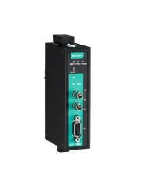 Moxa ICF-1180I-S-ST convertitore multimediale di rete 1310 nm Nero, Verde