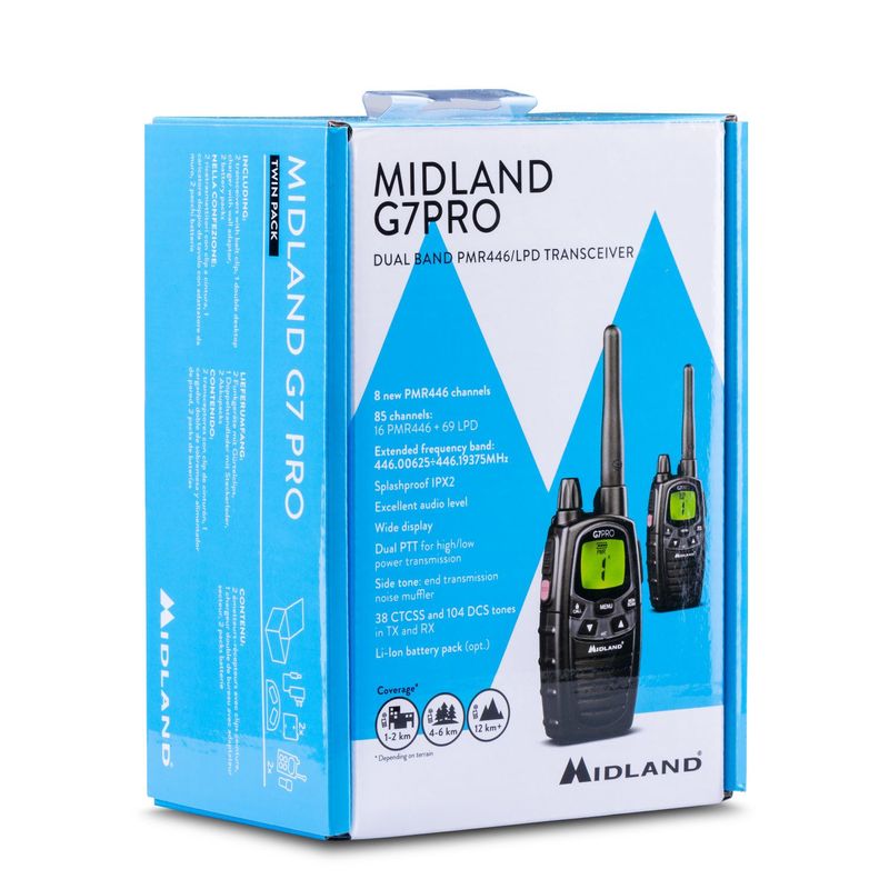 Midland-G7-Pro-Walkie-Talkie-ricetrasmittente-69-canali-446.00625---446.09375-MHz-Nero