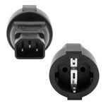 ProXtend PC-C14FF-000 adattatore per presa di corrente C14 Tipo F Nero (Power Adapter C14 to Schuko - Female Black - War