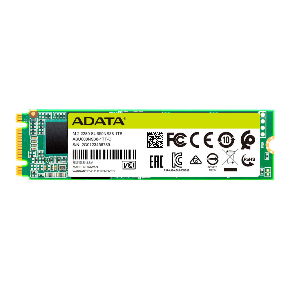 ADATA Ultimate SU650 M.2 1 TB Serial ATA III 3D NAND (Adata Ultimate SU650 ASU650NS38-1TT-C 1TB M.2 Sata 2280 3D NAND SS