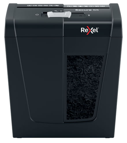 Rexel-Secure-S5-distruggi-documenti-Taglio-a-striscia-70-dB-Nero