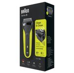 Braun-Series-3-300-Rasoio-Elettrico-Barba-Nero-Verde-Elettrico