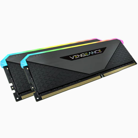 Corsair KIT BARRETTES MMOIRE 32GO (2X16GO) DIMM DDR4 CORSAIR VENGEANCE RT RGB PC25600 (3200 MHZ) (NOIR)