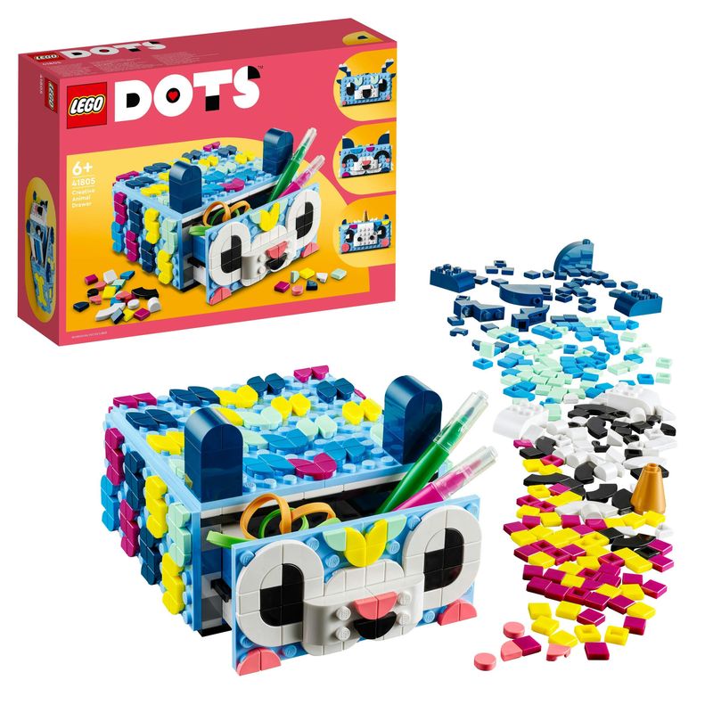 LEGO-41805-DOTS-Cassetto-degli-Animali-Creativi-Set-per-Creare-Mosaico-Portagioie-con-Tessere-Colorate-Idea-Regalo-di-Compleanno-Giochi-per-Bambini-Fai-da-Te-Arti-e-Mestieri