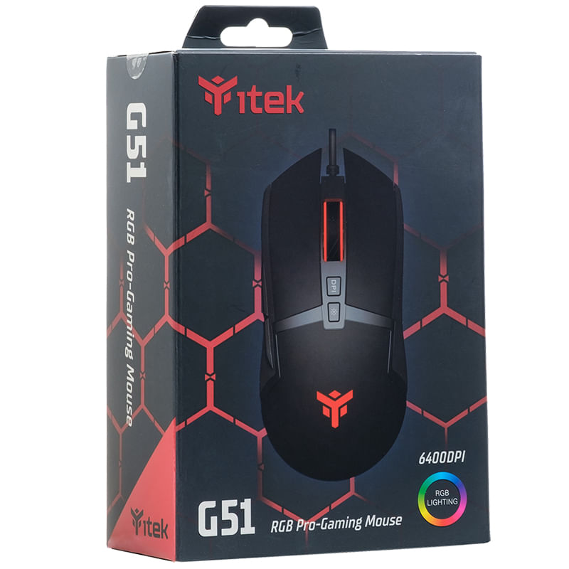 itek-G51-mouse-Mano-destra-USB-tipo-A-Ottico-6400-DPI