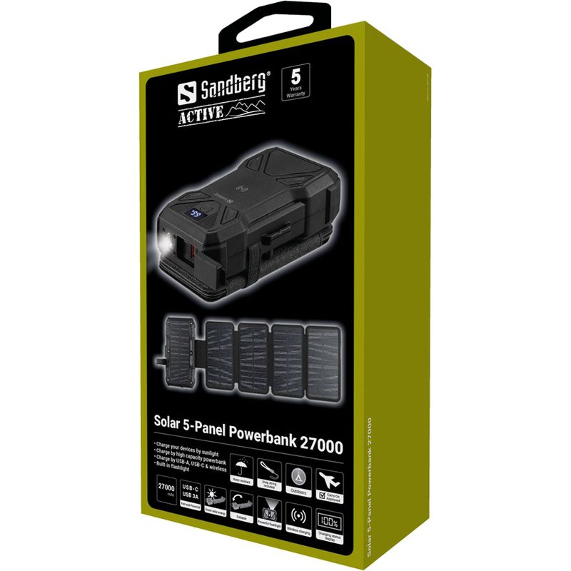 Sandberg-Solar-5-Panel-Powerbank-27000