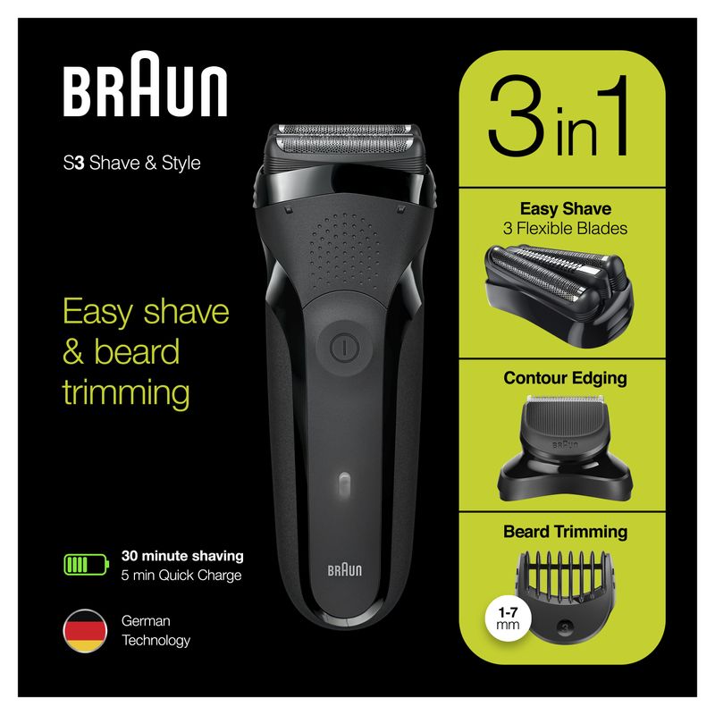 Braun-Series-3-300bt-Shaveandstyle-Rasoio-da-Barba-Elettrico-da-Uomo-Nero